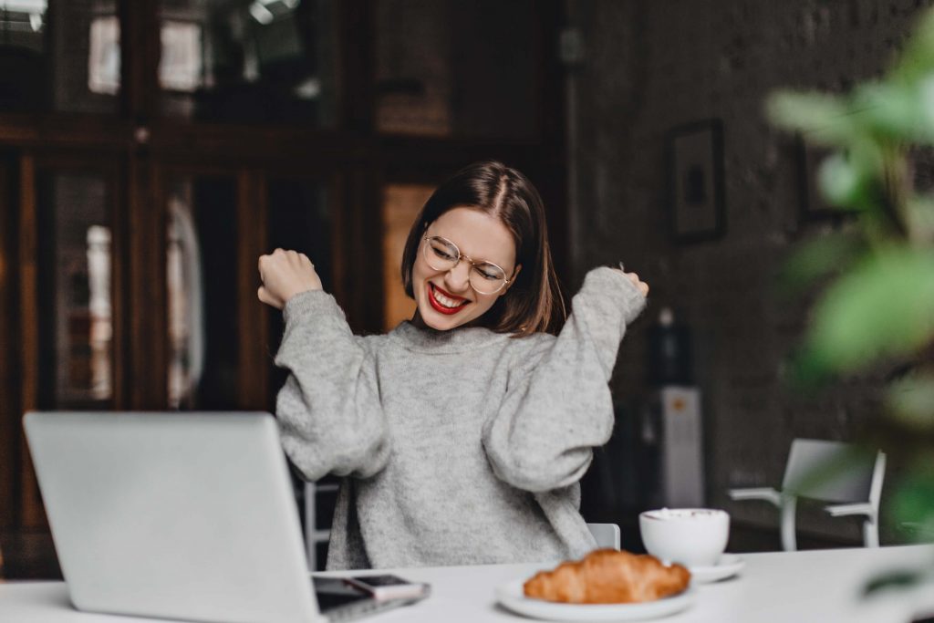 happy young woman